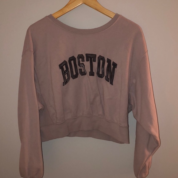 Cropped “Boston” Sweatshirt - Picture 1 of 2